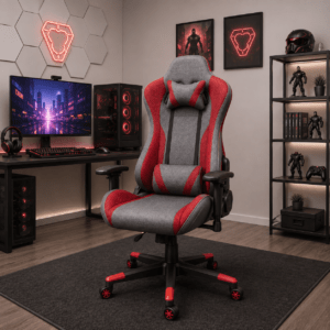 JENT 3053 C - كرسى جيمنج احمر قماش طبى